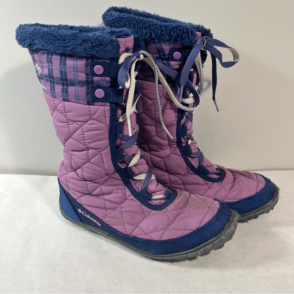 Columbia Minx Mid II Waterproof Omni-Heat Purple Boot - Youth Girls' Size 4